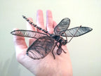 Wire Wrapped DragonFly and mini Amethyst Dangle,wire scultpure, home decor, natural amethyst,gifts,copper decor,decor,desk,art deco