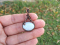 Wire Wrapped Opalite in Oxidized Copper - Opalite Pendant - Opalite Jewelry - Copper Jewelry
