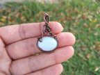 Wire Wrapped Opalite in Oxidized Copper - Opalite Pendant - Opalite Jewelry - Copper Jewelry