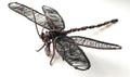 Wire Wrapped DragonFly and mini Amethyst Dangle,wire scultpure, home decor, natural amethyst,gifts,copper decor,decor,desk,art deco