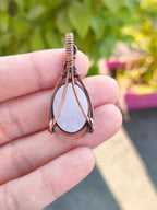 Rose Quartz Pendant | Wire Wrapped Rose Quartz | Rose Quartz Jewelry | Jewelry gifts | women gifts | rose quartz | Love stone